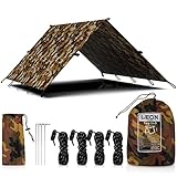 NEU: LEÓN Goods - Åsele Tarp Camouflage! Camping Tarp leicht und Wasserdicht für Dein nächstes Survival Abenteuer oder Camping Ausflug!