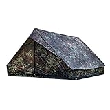 Mil-Tec - ZWEIMANNZELT MINI PACK STANDARD Flecktarn Festival Einsatz Zelt Outdoor Angelzelt